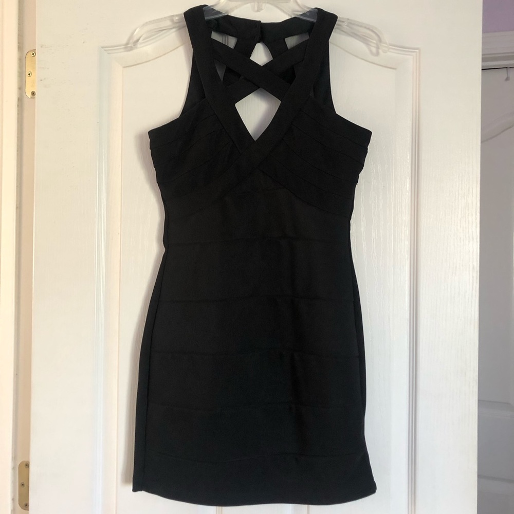 Crystal Doll Black Bodycon Dress